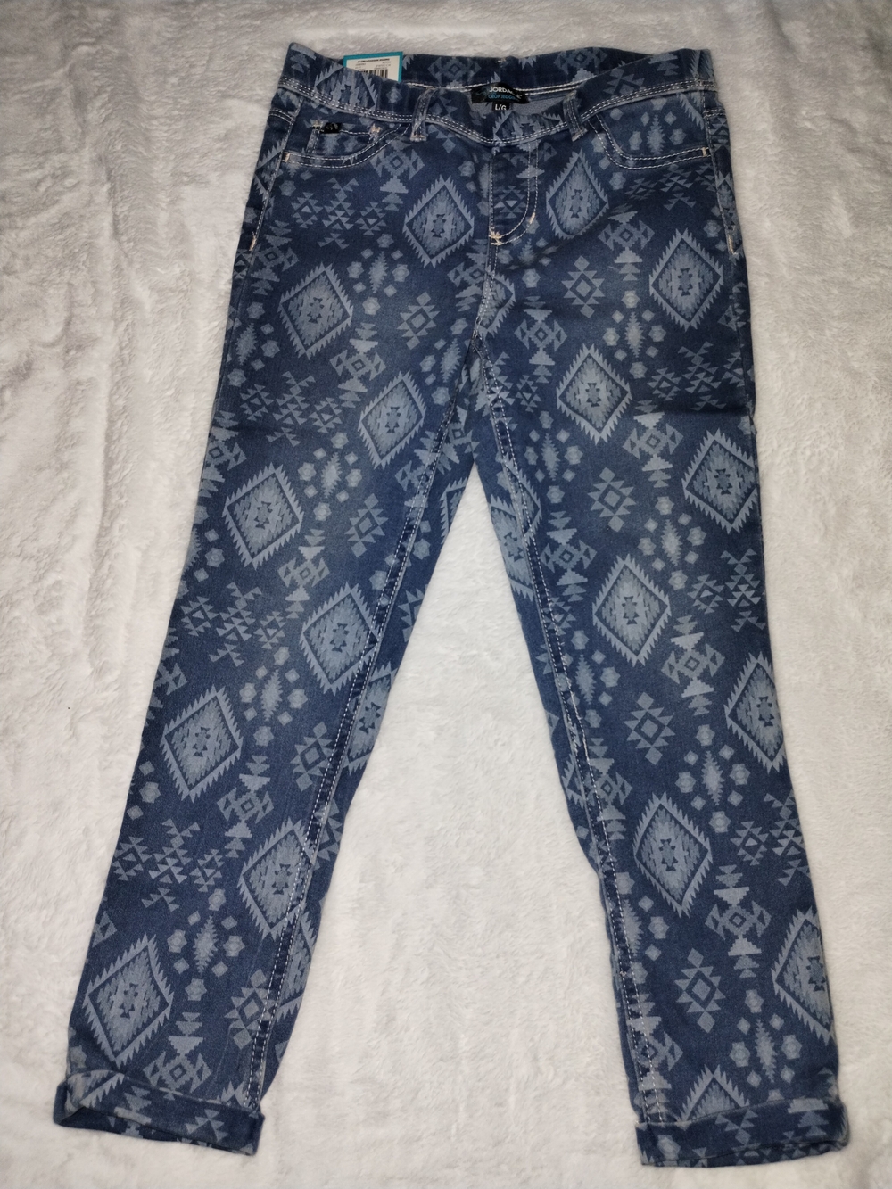 Jordache Blue Aztec Print Skinny Jeggings
